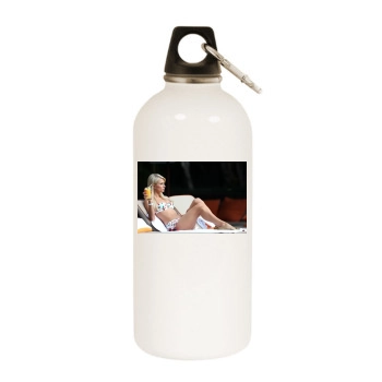 Paris Hilton White Water Bottle With Carabiner