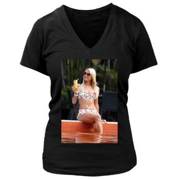 Paris Hilton Women's Deep V-Neck TShirt