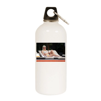 Paris Hilton White Water Bottle With Carabiner