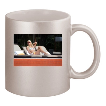 Paris Hilton 11oz Metallic Silver Mug