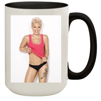 Pink 15oz Colored Inner & Handle Mug