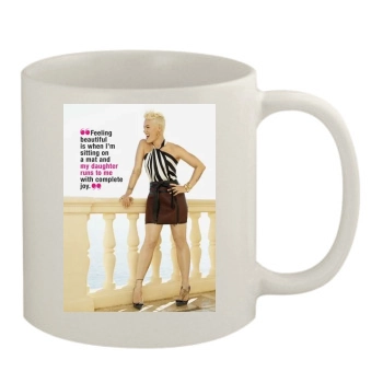 Pink 11oz White Mug