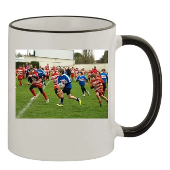 Rugby 11oz Colored Rim & Handle Mug