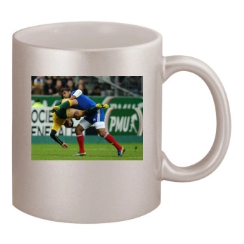 Rugby 11oz Metallic Silver Mug