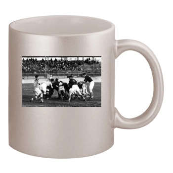 Rugby 11oz Metallic Silver Mug