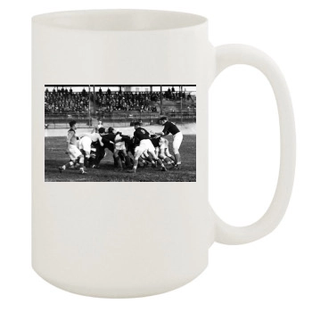 Rugby 15oz White Mug