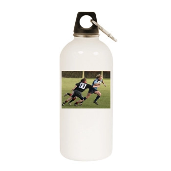 Rugby White Water Bottle With Carabiner