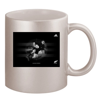 Rugby 11oz Metallic Silver Mug