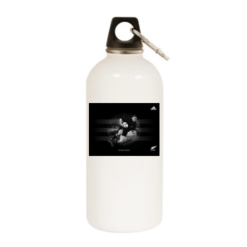 Rugby White Water Bottle With Carabiner