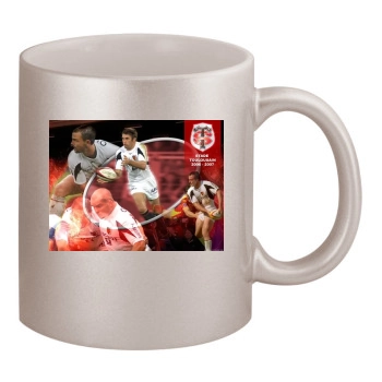 Rugby 11oz Metallic Silver Mug