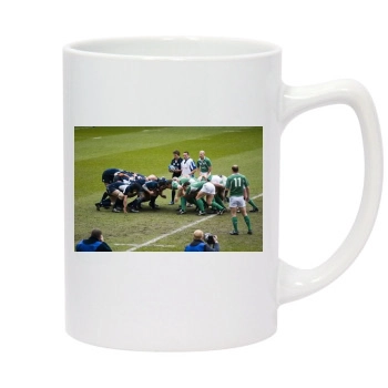 Rugby 14oz White Statesman Mug