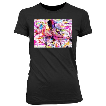 Nicki Minaj Women's Junior Cut Crewneck T-Shirt