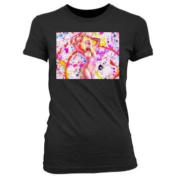 Nicki Minaj Women's Junior Cut Crewneck T-Shirt