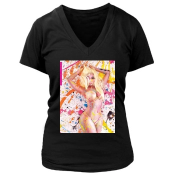 Nicki Minaj Women's Deep V-Neck TShirt