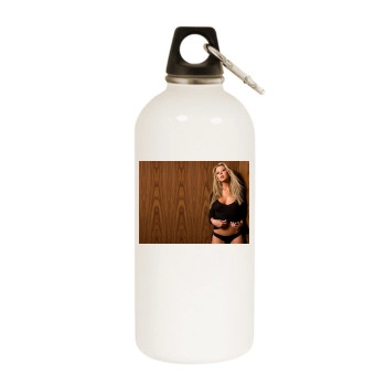 Tara Reid White Water Bottle With Carabiner