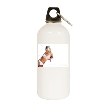 Tara Reid White Water Bottle With Carabiner