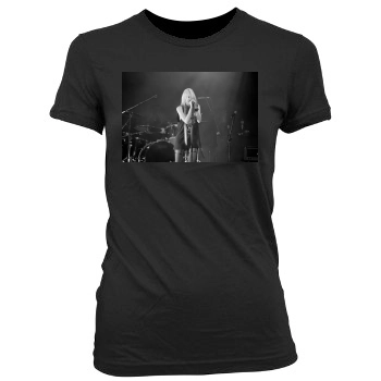 Taylor Momsen Women's Junior Cut Crewneck T-Shirt