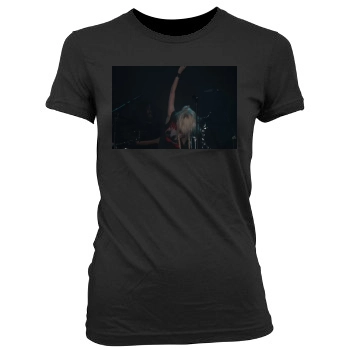 Taylor Momsen Women's Junior Cut Crewneck T-Shirt