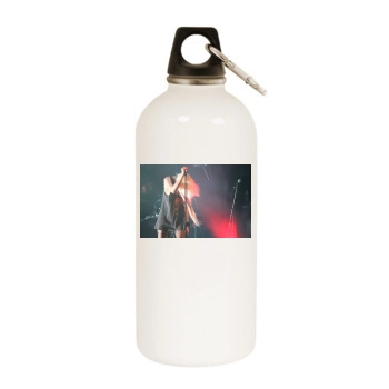 Taylor Momsen White Water Bottle With Carabiner