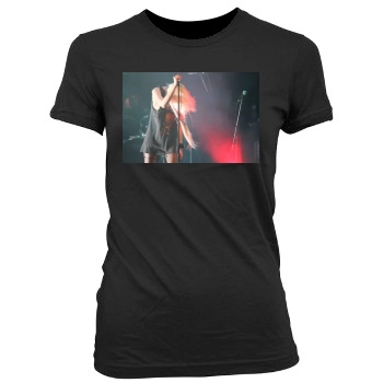 Taylor Momsen Women's Junior Cut Crewneck T-Shirt