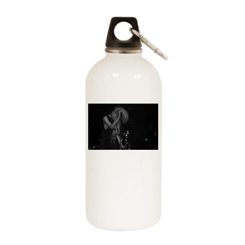 Taylor Momsen White Water Bottle With Carabiner