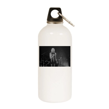 Taylor Momsen White Water Bottle With Carabiner