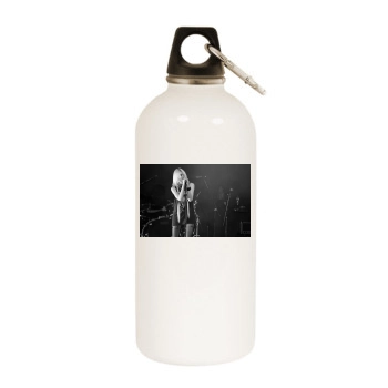 Taylor Momsen White Water Bottle With Carabiner