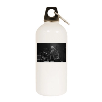 Taylor Momsen White Water Bottle With Carabiner