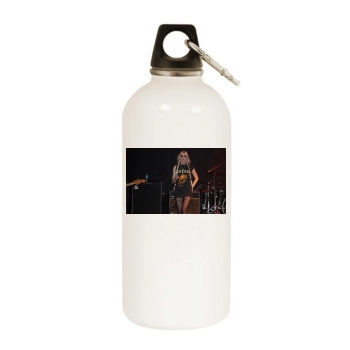 Taylor Momsen White Water Bottle With Carabiner