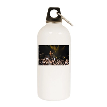 Taylor Momsen White Water Bottle With Carabiner