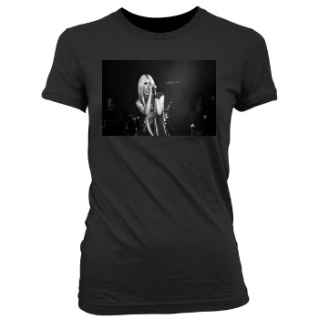 Taylor Momsen Women's Junior Cut Crewneck T-Shirt