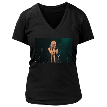 Taylor Momsen Women's Deep V-Neck TShirt