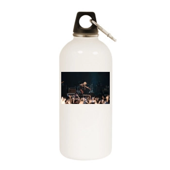 Taylor Momsen White Water Bottle With Carabiner