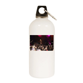 Taylor Momsen White Water Bottle With Carabiner