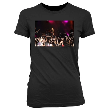 Taylor Momsen Women's Junior Cut Crewneck T-Shirt