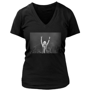 Taylor Momsen Women's Deep V-Neck TShirt