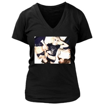 Taylor Momsen Women's Deep V-Neck TShirt