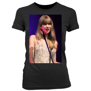 Taylor Swift Women's Junior Cut Crewneck T-Shirt