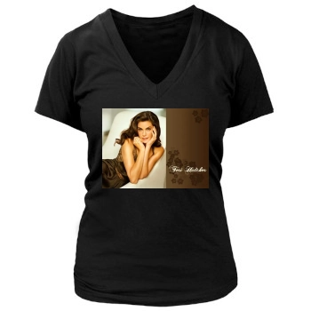 Teri Hatcher Women's Deep V-Neck TShirt