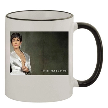 Teri Hatcher 11oz Colored Rim & Handle Mug