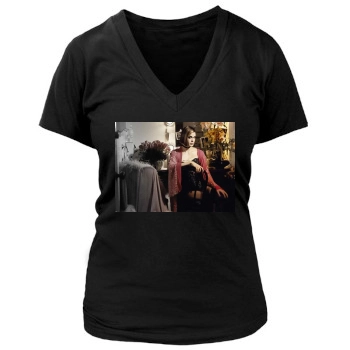 Teri Hatcher Women's Deep V-Neck TShirt