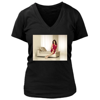 Teri Hatcher Women's Deep V-Neck TShirt