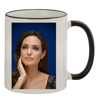 Angelina Jolie 11oz Colored Rim & Handle Mug