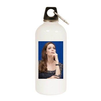 Angelina Jolie White Water Bottle With Carabiner