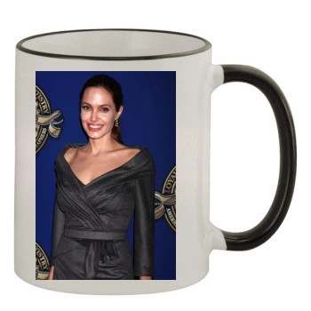 Angelina Jolie 11oz Colored Rim & Handle Mug