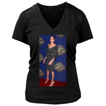 Angelina Jolie Women's Deep V-Neck TShirt