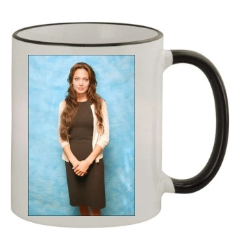 Angelina Jolie 11oz Colored Rim & Handle Mug