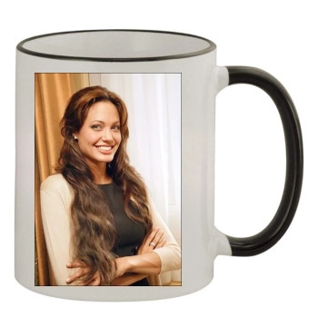 Angelina Jolie 11oz Colored Rim & Handle Mug