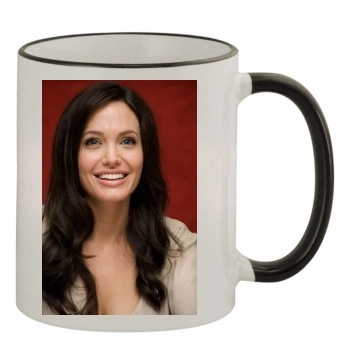 Angelina Jolie 11oz Colored Rim & Handle Mug