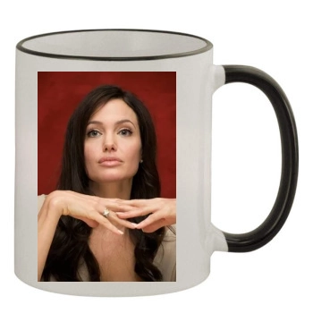 Angelina Jolie 11oz Colored Rim & Handle Mug